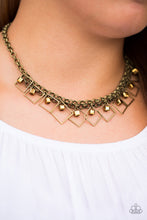 Load image into Gallery viewer, GEO Down In History  - Brass - Paparazzi Accessories