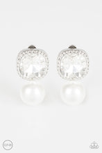 Load image into Gallery viewer, Gatsby Gleam - White Clip-On - Paparazzi Accessories