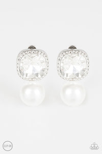 Gatsby Gleam - White Clip-On - Paparazzi Accessories