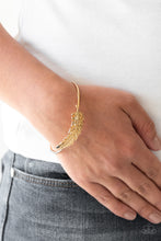 Load image into Gallery viewer, How Do You Like This FEATHER? - Gold - Paparazzi Accessories