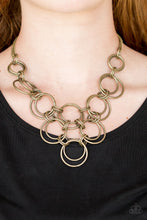 Load image into Gallery viewer, Ringing Off The Hook - Brass - Paparazzi Accessories