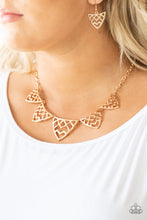 Load image into Gallery viewer, Welcome To The Lions Den - Gold - Paparazzi Accessories