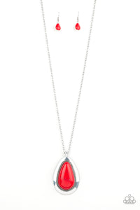 BADLAND To The Bone - Red - Paparazzi Accessories