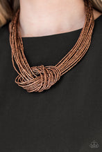 Load image into Gallery viewer, Knotted Knockout - Copper - Paparazzi Accessories