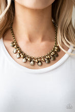 Load image into Gallery viewer, Stage Stunner - Brass - Paparazzi Accessories
