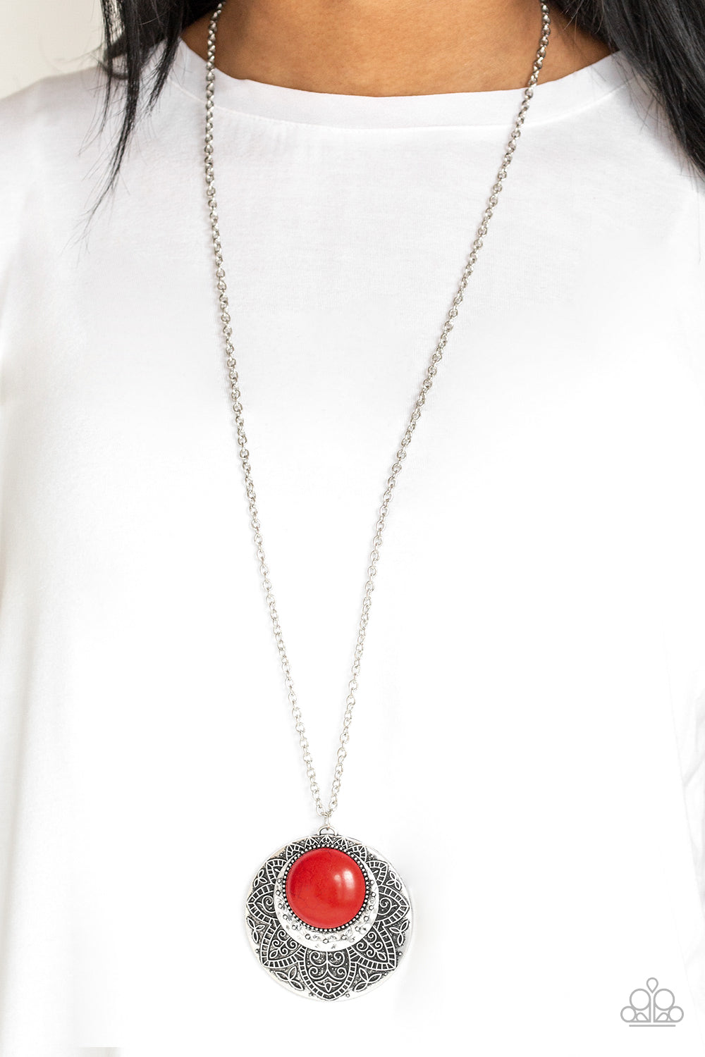Medallion Meadow - Red - Paparazzi Accessories