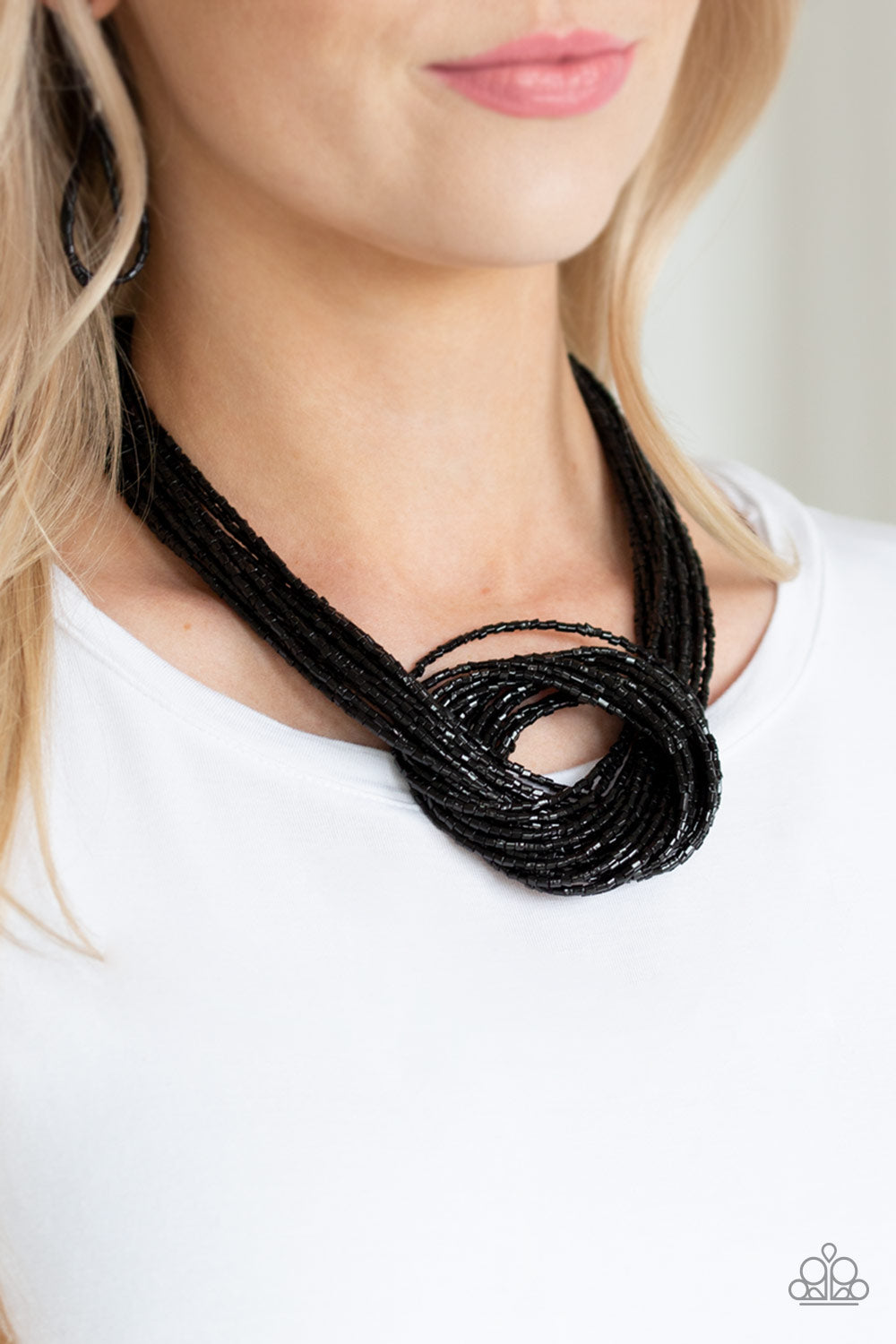 Knotted Knockout - Black - Paparazzi Accessories