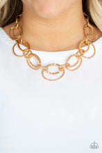 Load image into Gallery viewer, Bend OVAL Backwards - Gold -Paparazzi Accessories