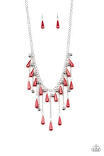 Load image into Gallery viewer, Fleur de Fringe - Red - Paparazzi Accessories