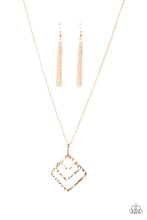 Load image into Gallery viewer, Square It Up - Rose Gold - Paparazzi Accessories