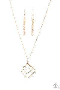 Square It Up - Rose Gold - Paparazzi Accessories