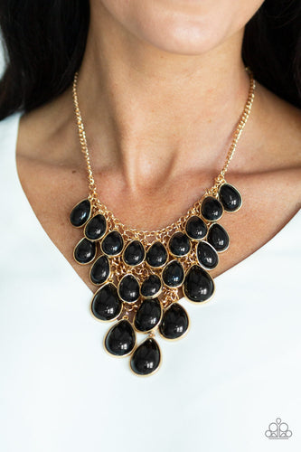 Shop Til You TEARDROP - Black - Paparazzi Accessories