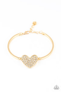 Heart-Stopping Shimmer - Gold - Paparazzi Accessories