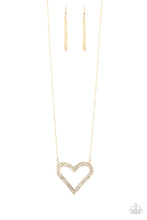 Load image into Gallery viewer, Pull Some HEART-strings - Gold - Paparazzi Accessories