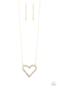 Pull Some HEART-strings - Gold - Paparazzi Accessories