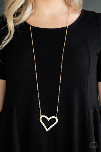 Pull Some HEART-strings - Gold - Paparazzi Accessories