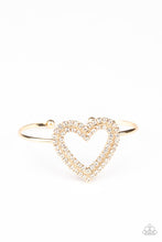 Load image into Gallery viewer, Heart Opener - Gold - Paparazzi Accessories