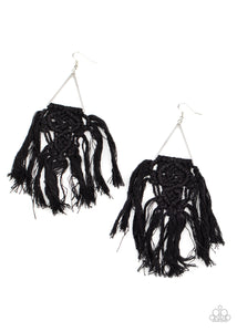 Modern Day Macrame - Black - Paparazzi Accessories