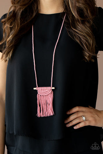 Between You and MACRAME - Pink - Paparazzi Accessories