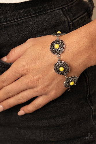 Mojave Mandalas - Yellow - Paparazzi Accessories