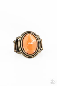 Cliff Dweller Demure - Orange - Paparazzi Accessories