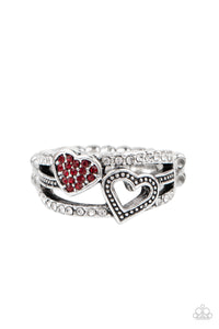 You Make My Heart BLING - Red - Paparazzi Accessories