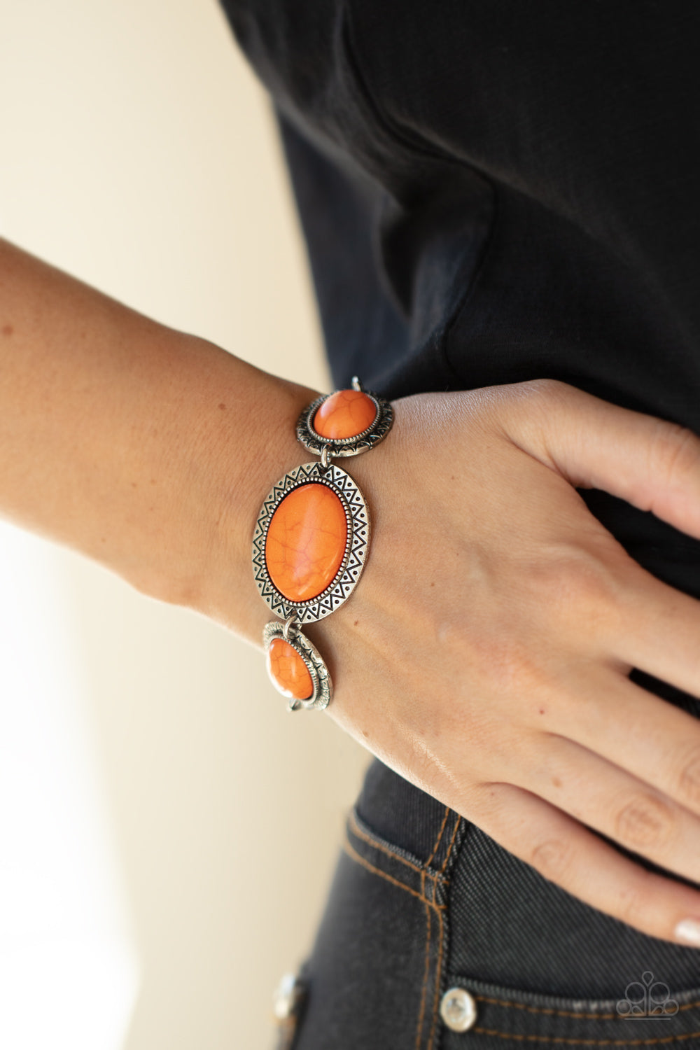 MESA Time Zone - Orange - Paparazzi Accessories