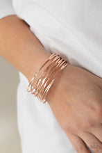 Load image into Gallery viewer, Nerves of Steel - Rose Gold - Paparazzi Accesories