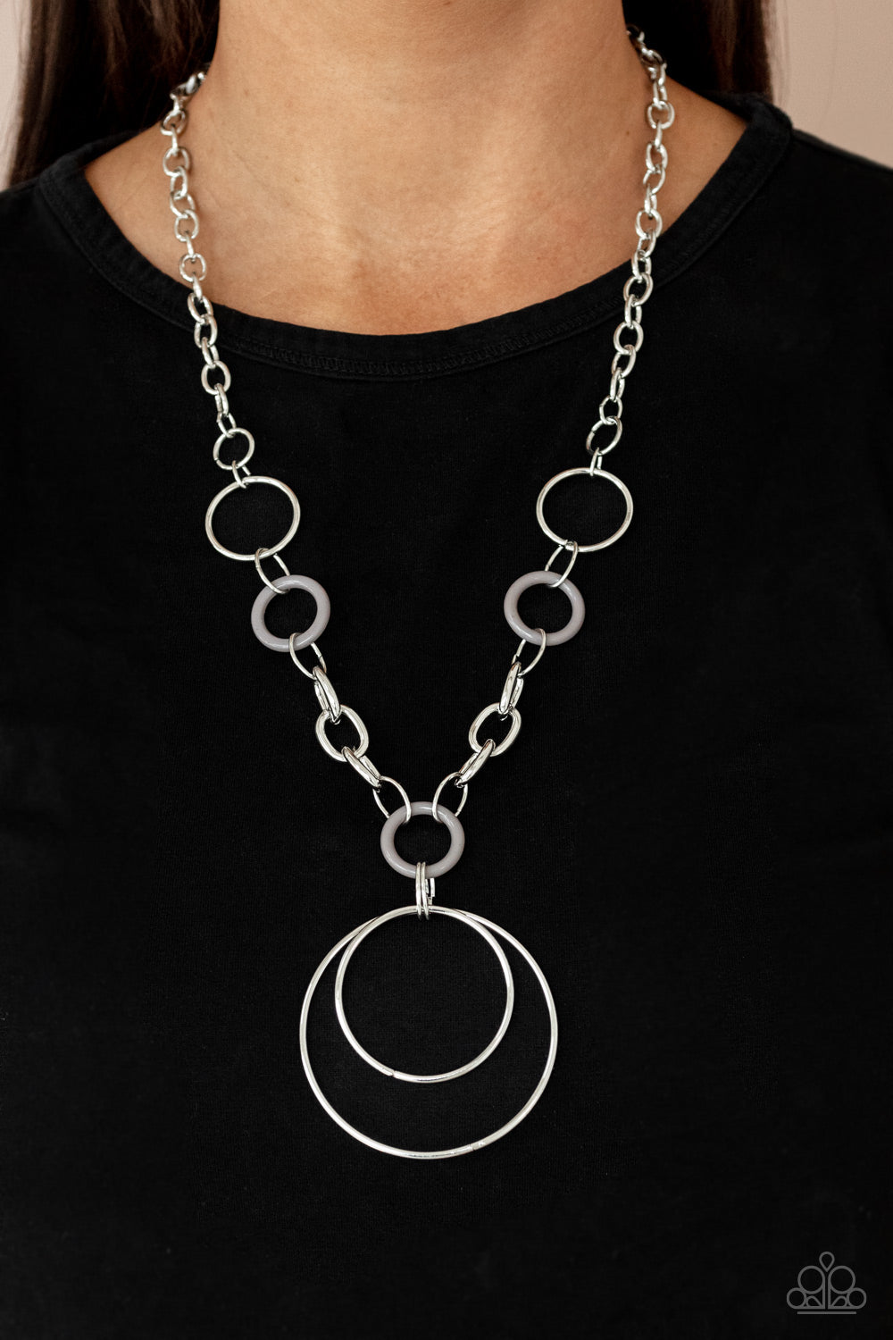 HOOP du Jour - Silver - Paparazzi Accessories