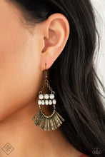 Load image into Gallery viewer, A FLARE For Fierceness - Brass - Paparazzi Accessories