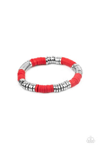 Stacked In Your Favor - Red - Paparazzi Accessories