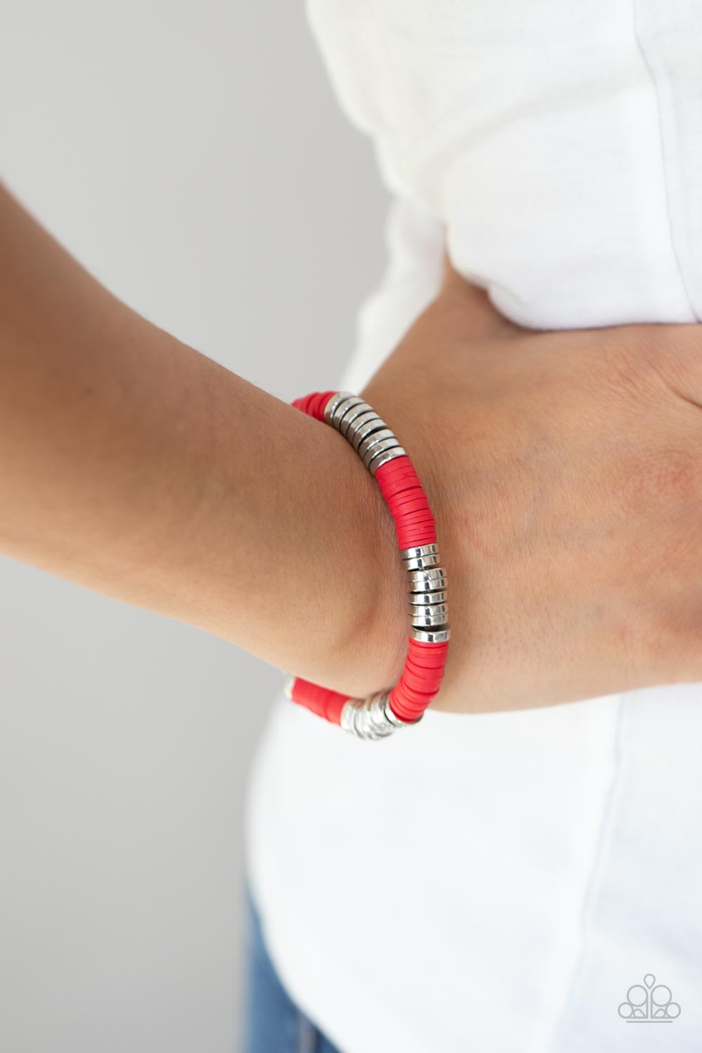 Stacked In Your Favor - Red - Paparazzi Accessories