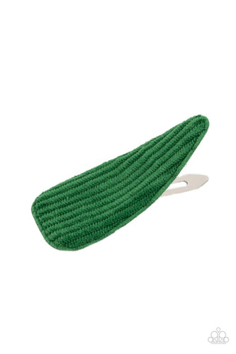 Colorfully Corduroy - Green - Paparazzi Accessories