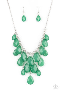 Front Row Flamboyance - Green - Paparazzi Accessories