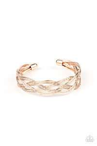 Get Your Wires Crossed - Rose Gold - Paparazzi Accessories