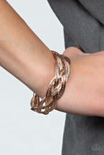 Load image into Gallery viewer, Get Your Wires Crossed - Rose Gold - Paparazzi Accessories