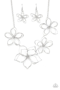 Flower Garden Fashionista - Silver - Paparazzi Accessories