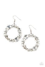 Load image into Gallery viewer, GLOWING in Circles - White Earring - Paparazzi Accessories