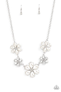 Fiercely Flowering - White - Paparazzi Accessories