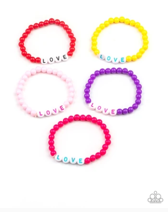 Starlet Shimmer - LOVE Bracelets - Paparazzi Accessories