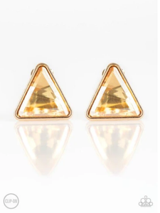 Timeless In Triangles - Gold - Paparazzi Accessories